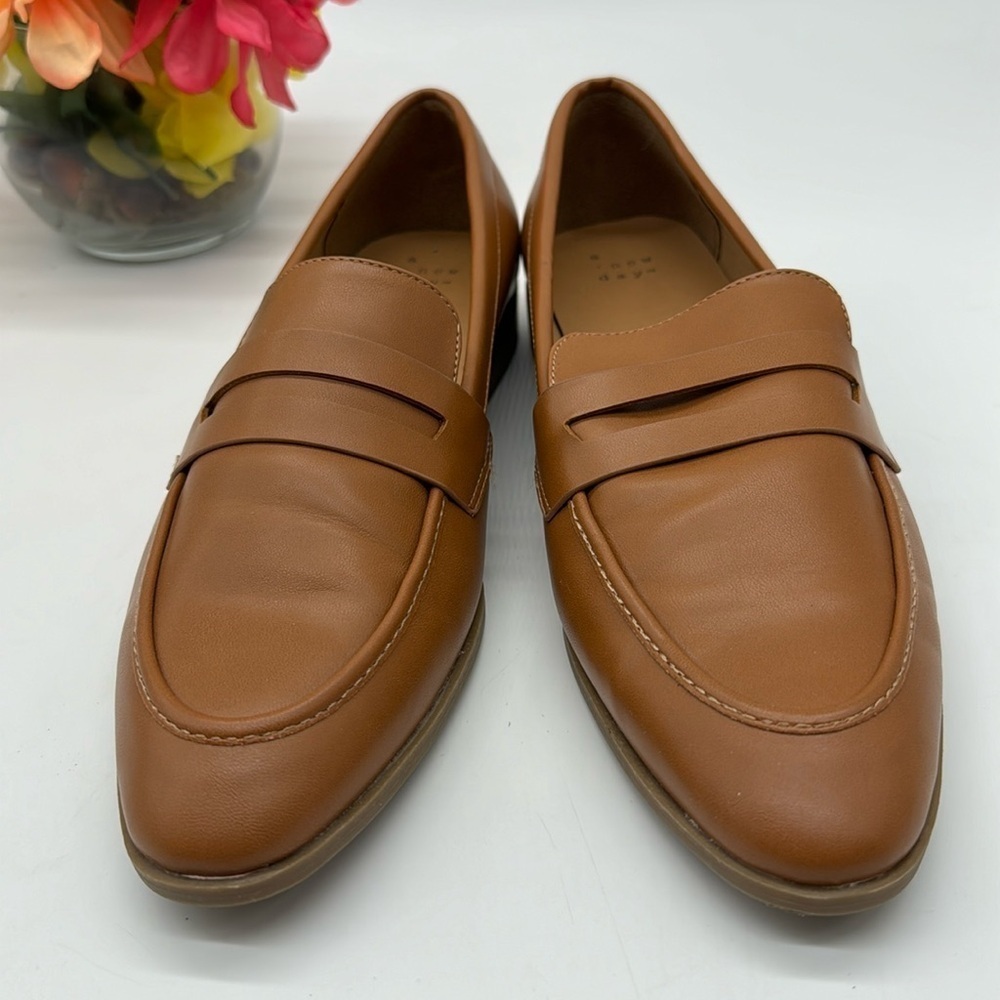 A New Day Tan Pointy Penny Loafer Size 10 MCL6031F